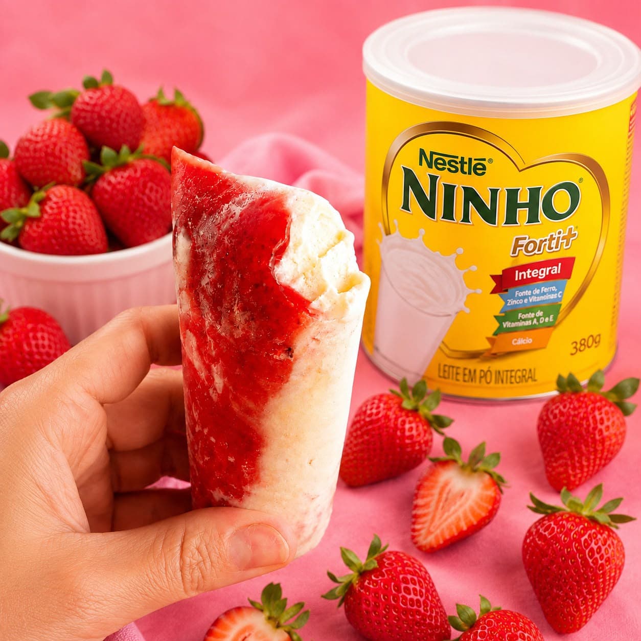 Ninho com morango
