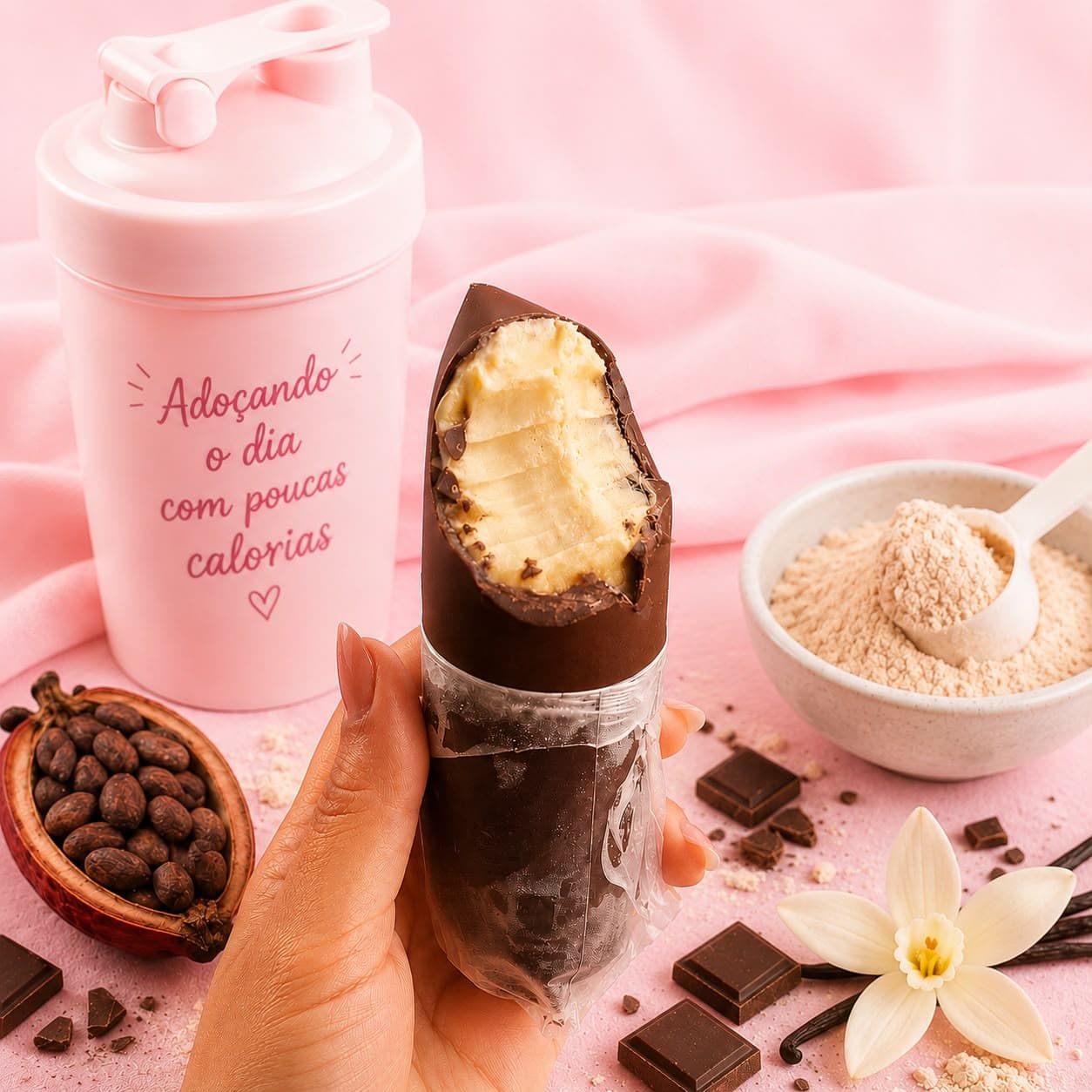 Whey Baunilha com Chocolate 60%